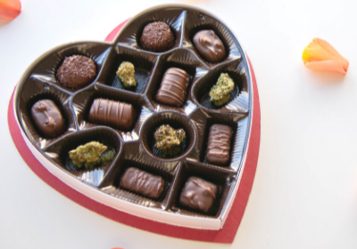 cannabis marijuana heart shaped box valentine chocolate